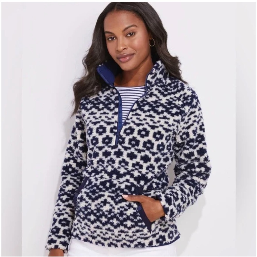 Women’s Vineyard Vines Sherpa Fair isle Popover NWT